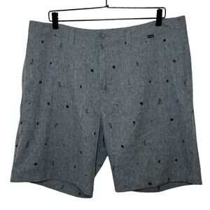 Travis Mathew Men’s Beck All Over Birds Performance Golf Shorts Gray Size 36